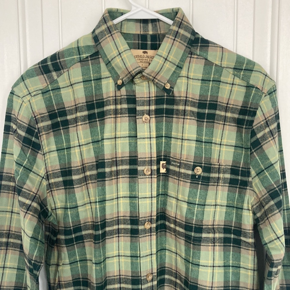 Buffalo Jackson trading Co. Brand New FAIRBANKS FLANNEL SHIRT 💯 Cotton Sz S